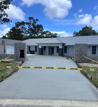 Residential concrete driveway construction Northern Gold Coast